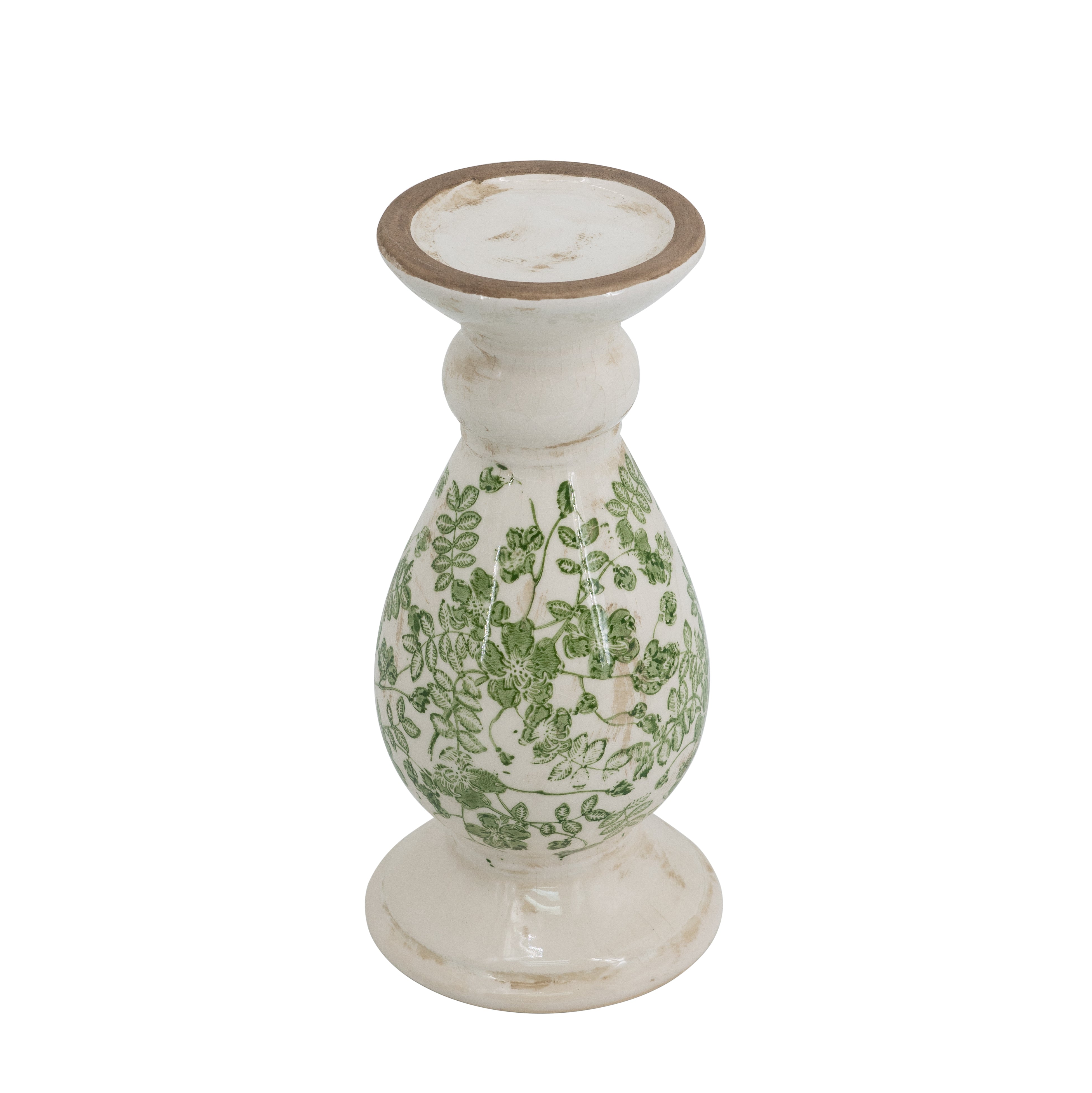 WH GREEN SINGLE CANDLEHOLDER