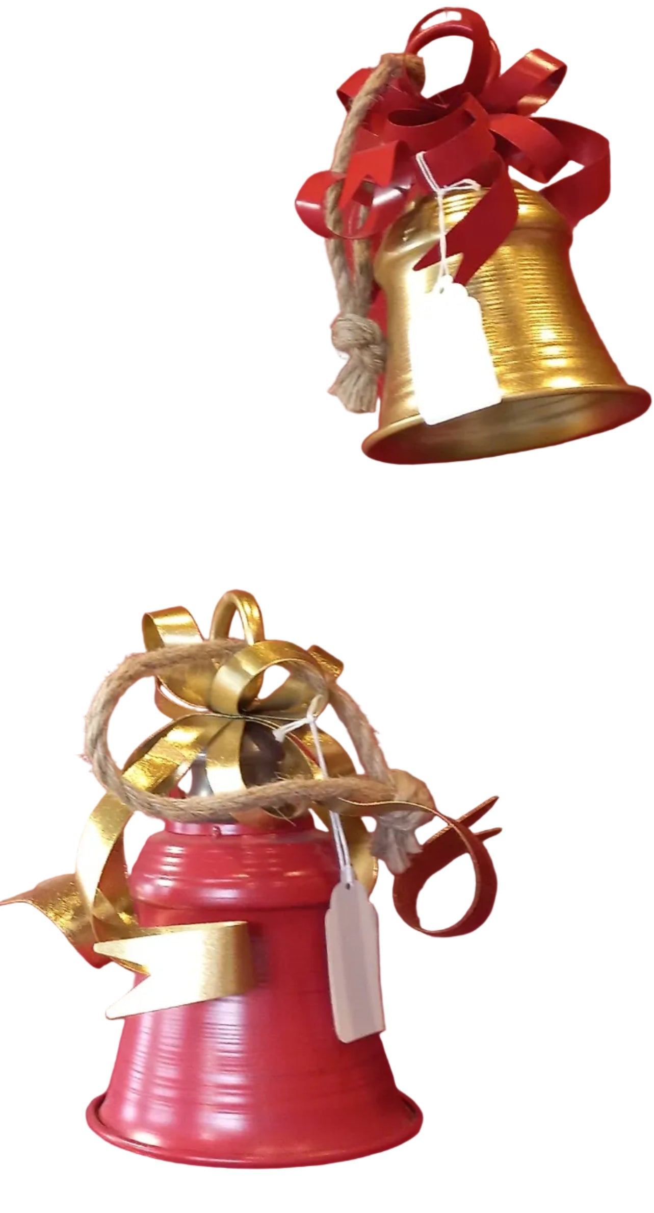 S/2 RED GOLD LIBERTY BELLS