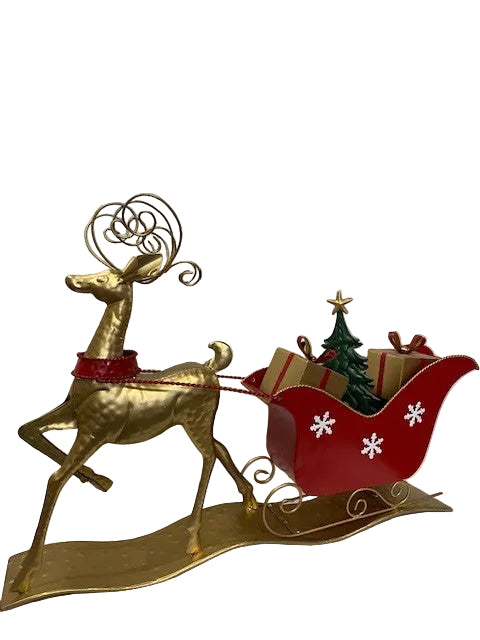 DEER WITH SLEIGH