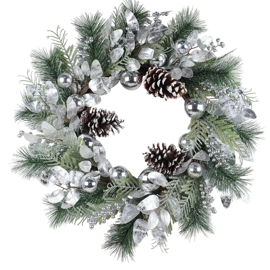 26" SILVER LEAF WREATH