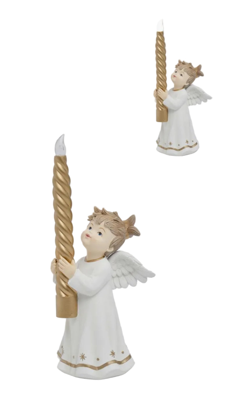 WH GOLD ANGEL W CANDLE
