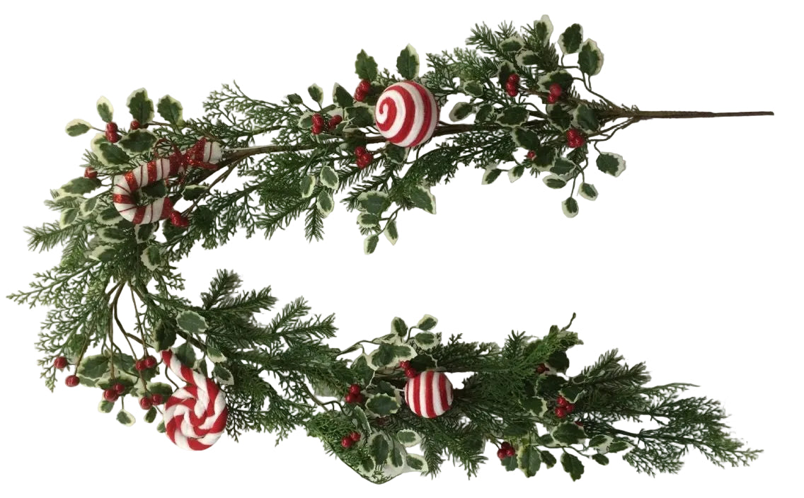 5' CANDY CANE GARLAND