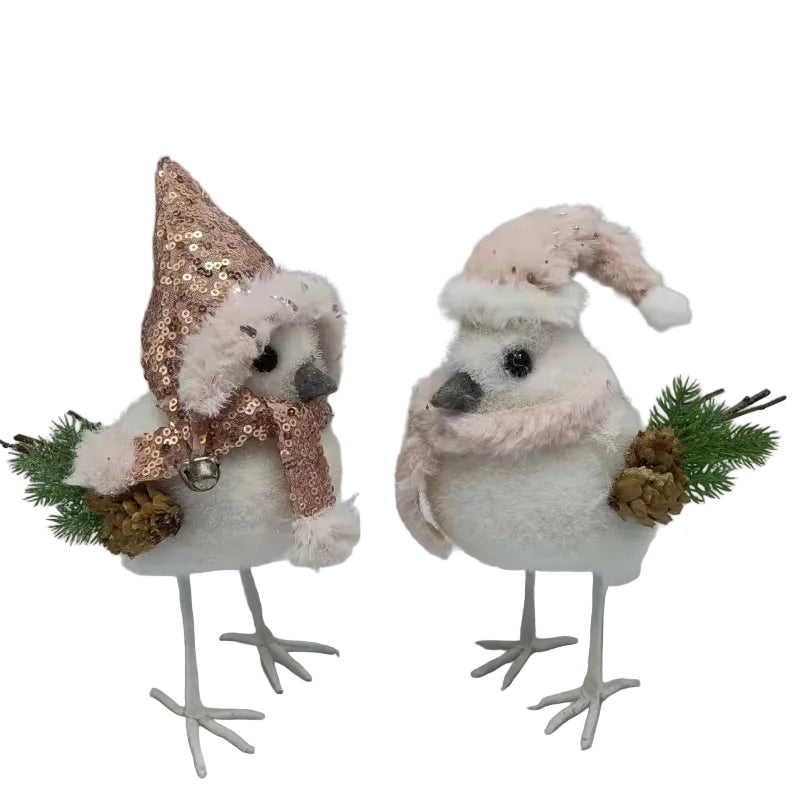 S/2 PINK BIRDS