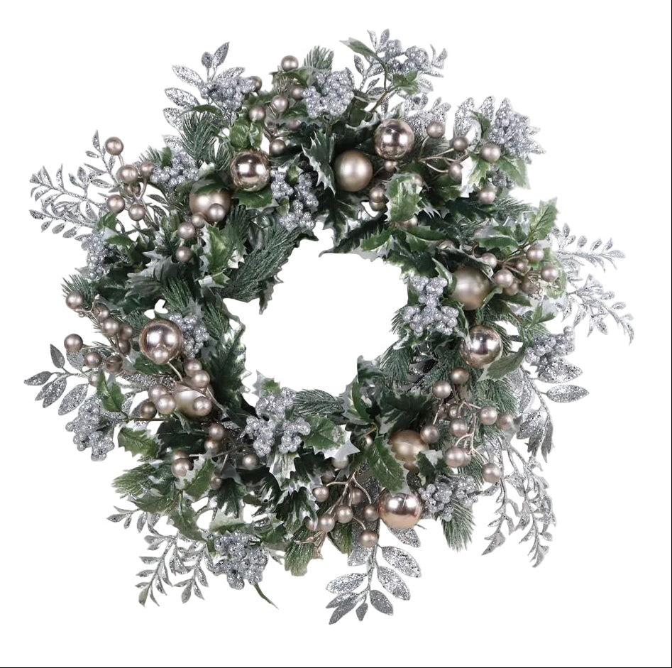 24" CHAMPAGNE WREATH