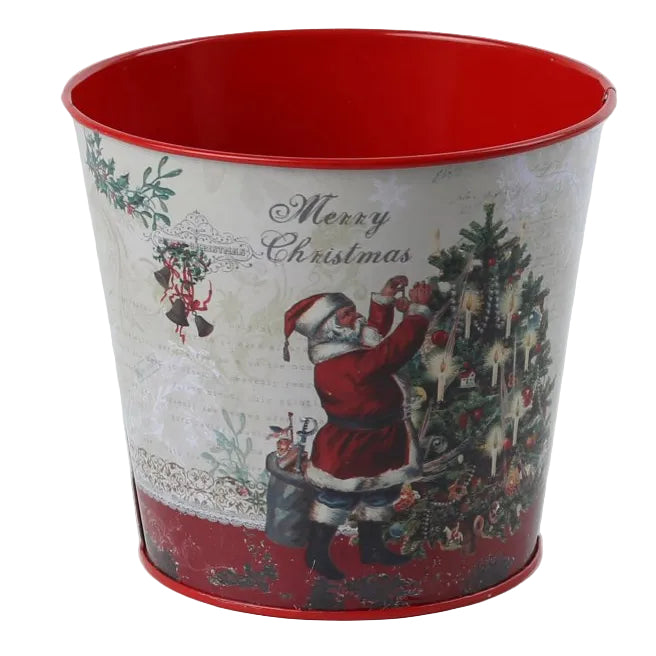 SANTA WITH TREE POT