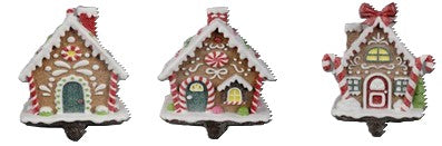 S/3 CANDY GB HOUSE STOCKING HOLDERS