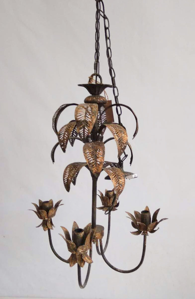 METAL LEAF CHANDELIER