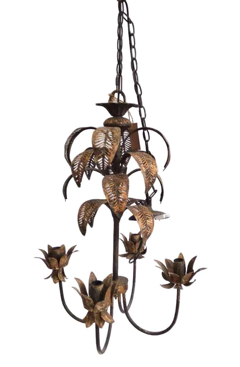 METAL LEAF CHANDELIER