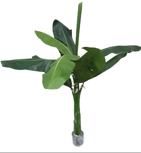 Artificial banana plant with green leaves