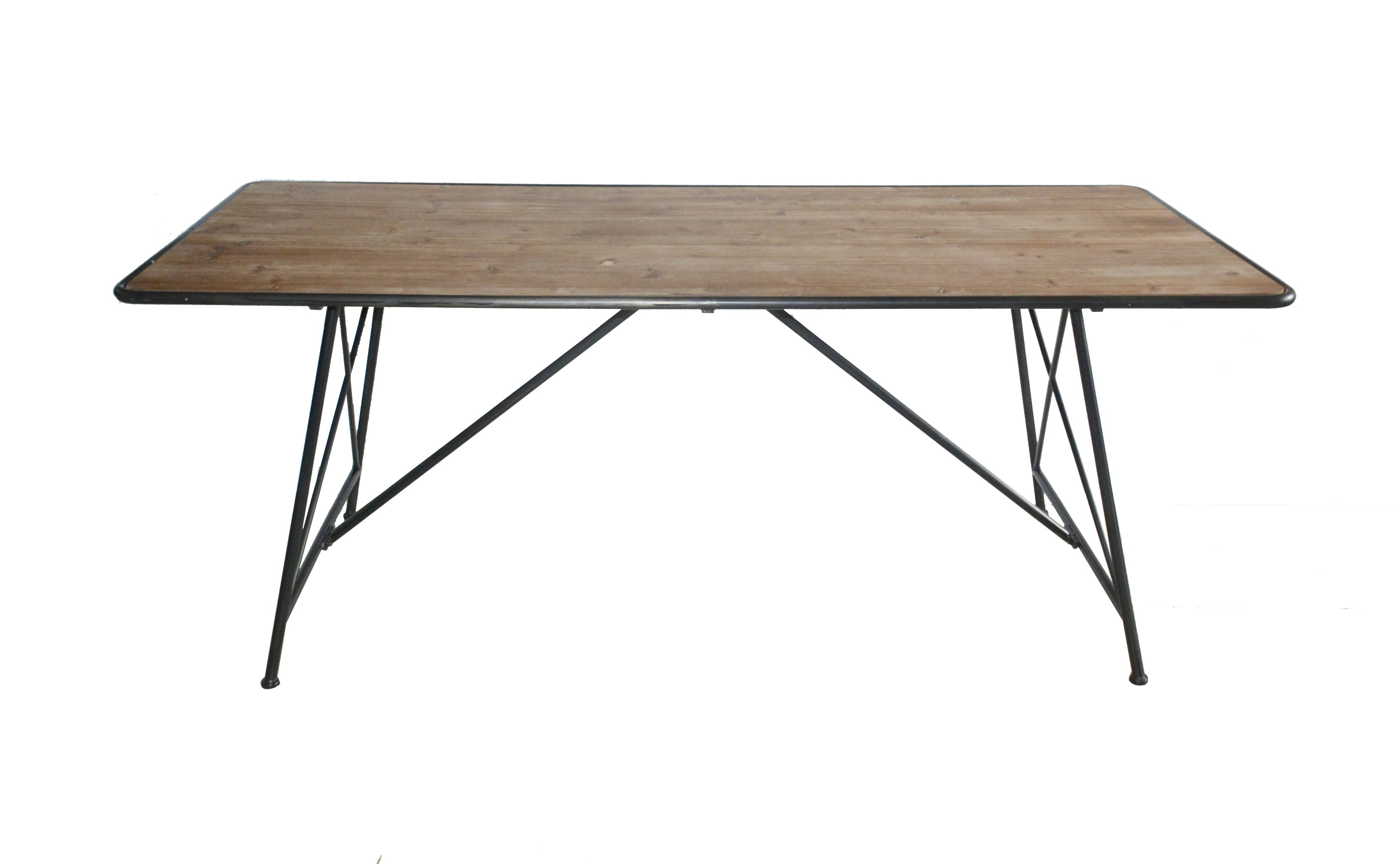 WOOD AND METAL TABLE