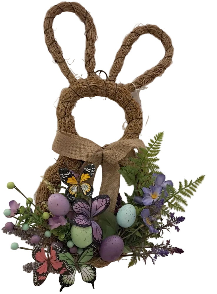 50cm FLORAL WALL BUNNY