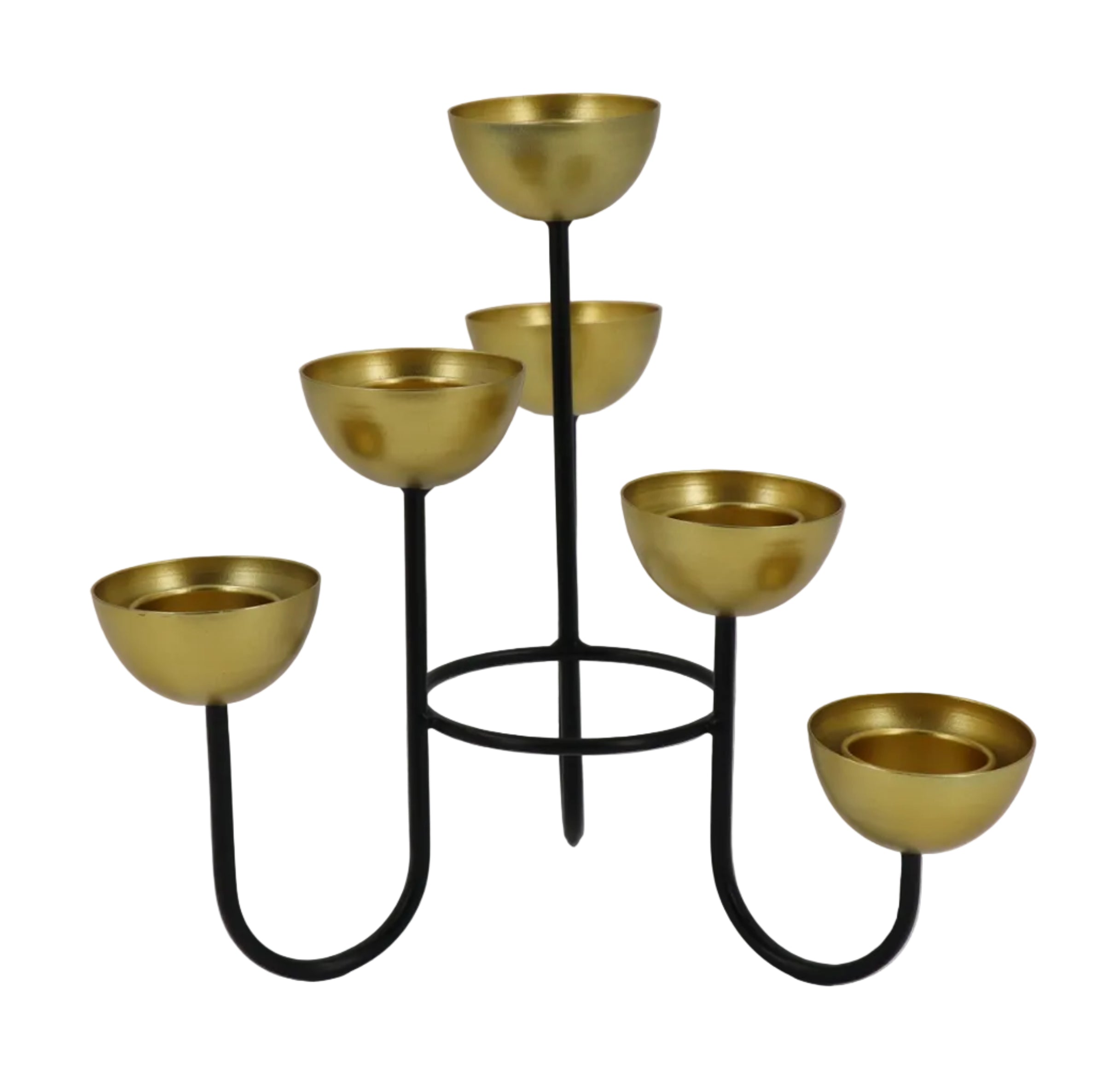6 GOLD CANDLEHOLDER