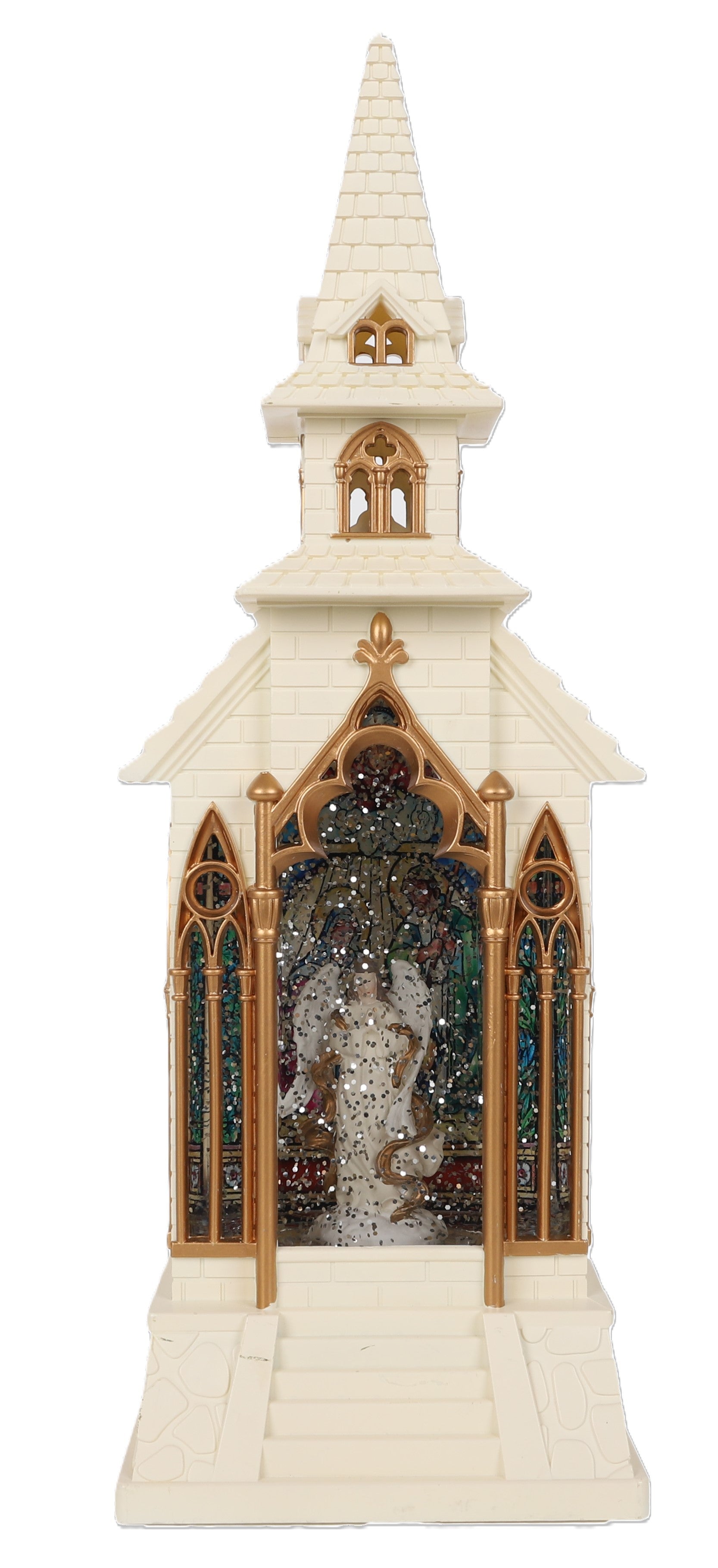 CREAM GOLD CHURCH WITH ANGEL