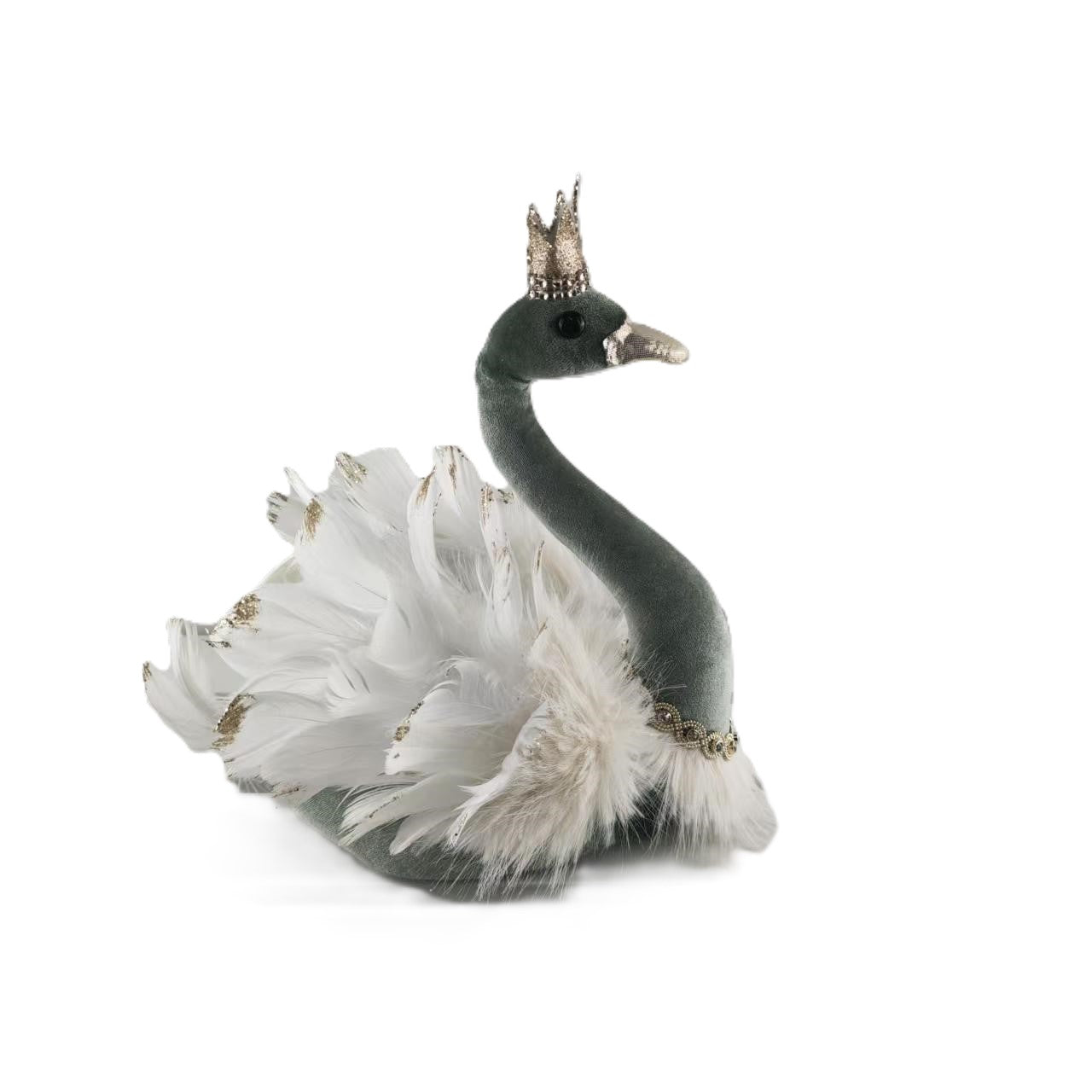 GREEN VELVET SWAN