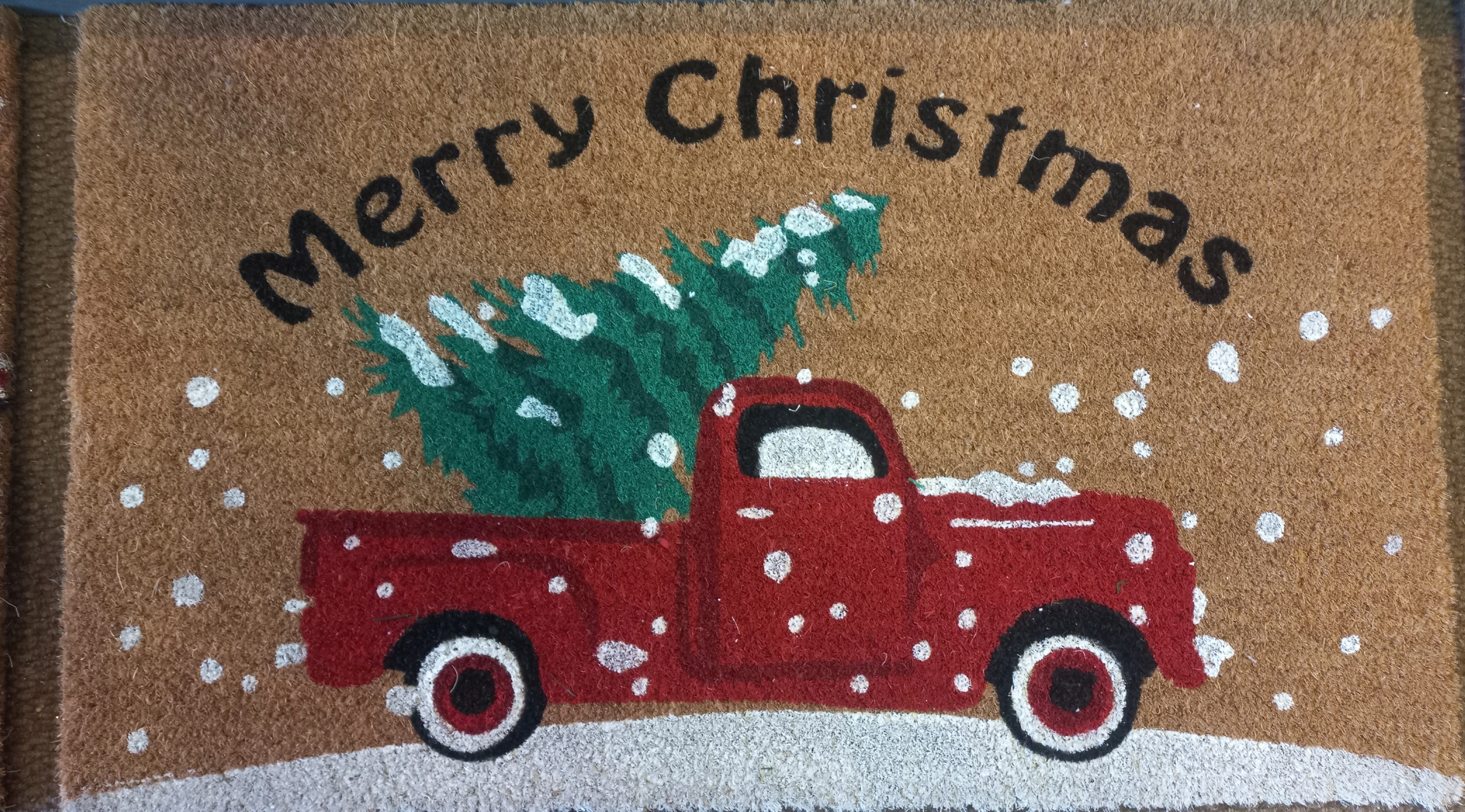 XMAS MATS TRUCK W TREE