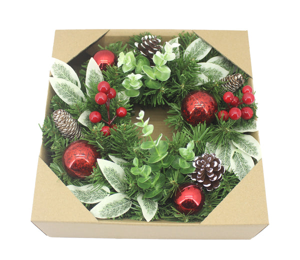 30 CM EUC/LEAF ADVENT WREATH