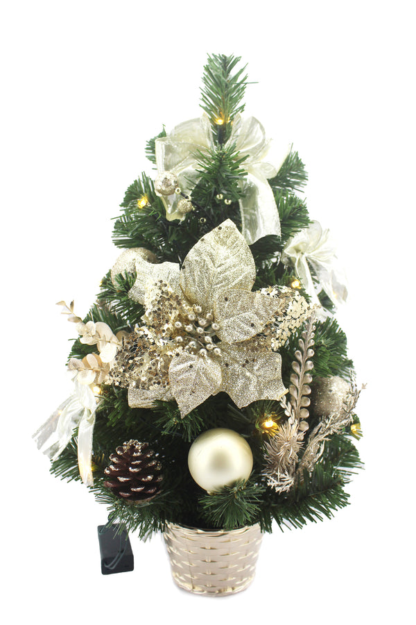 50CM GOLD POINS TREE W LIGHTS