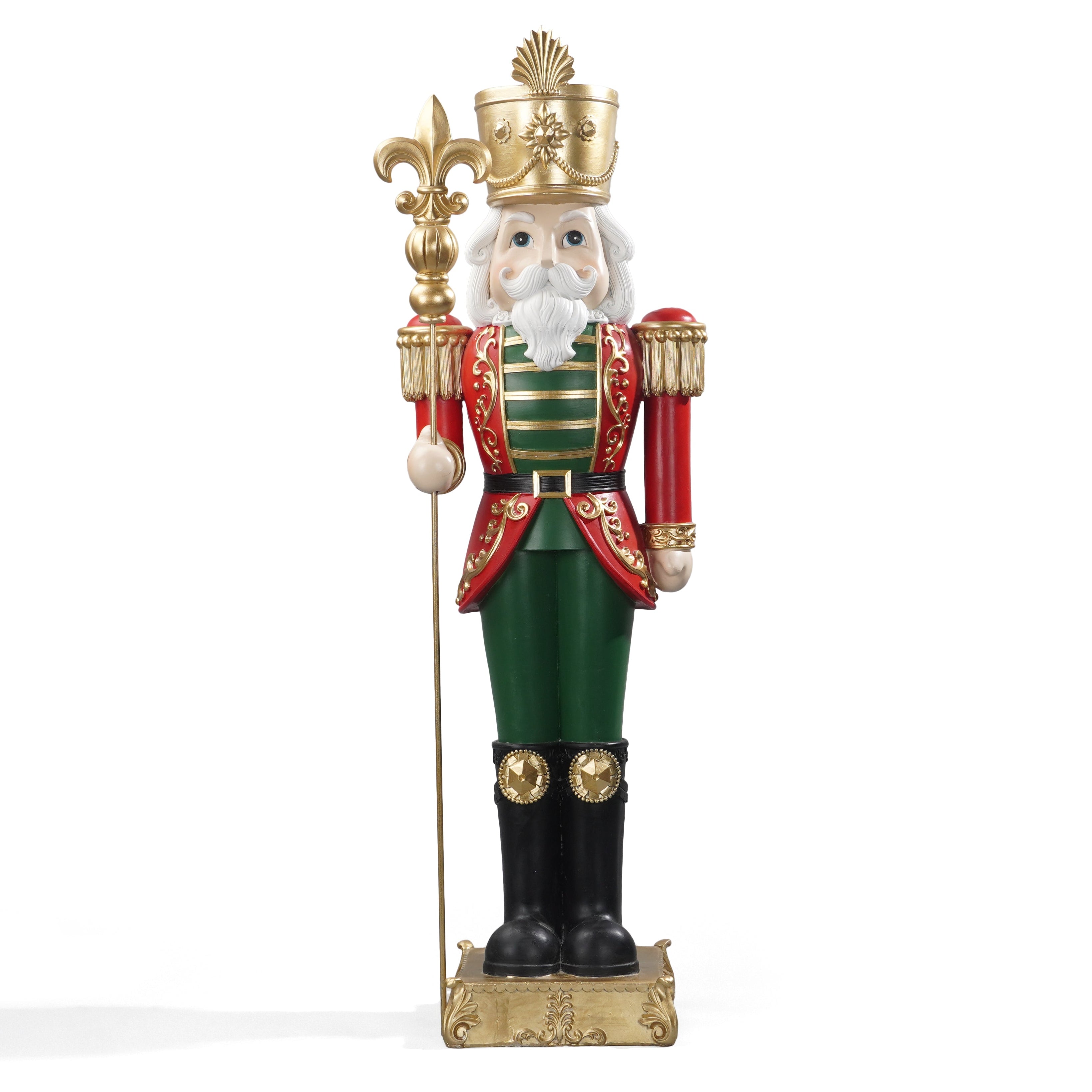 99CM RED GREEN NUTCRACKER W STICK