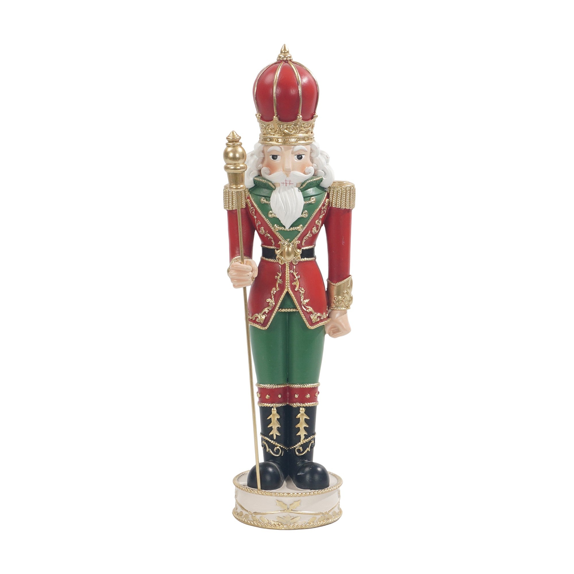 39.5CM RED AND GREEN NUTCRACKER WITH STICK