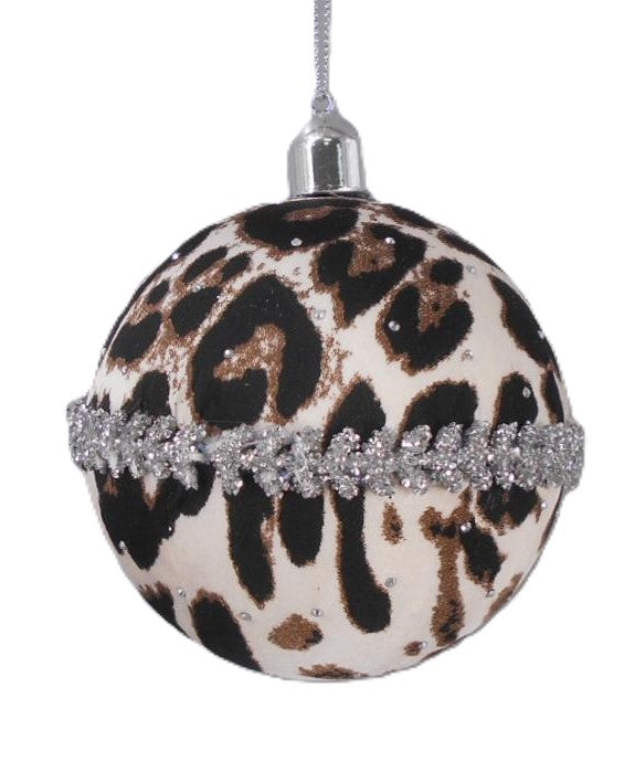 SET OF 4 12CM CHEETAH PRINT BALL