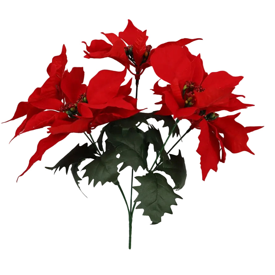 16" RED POINSETTIA BUSH