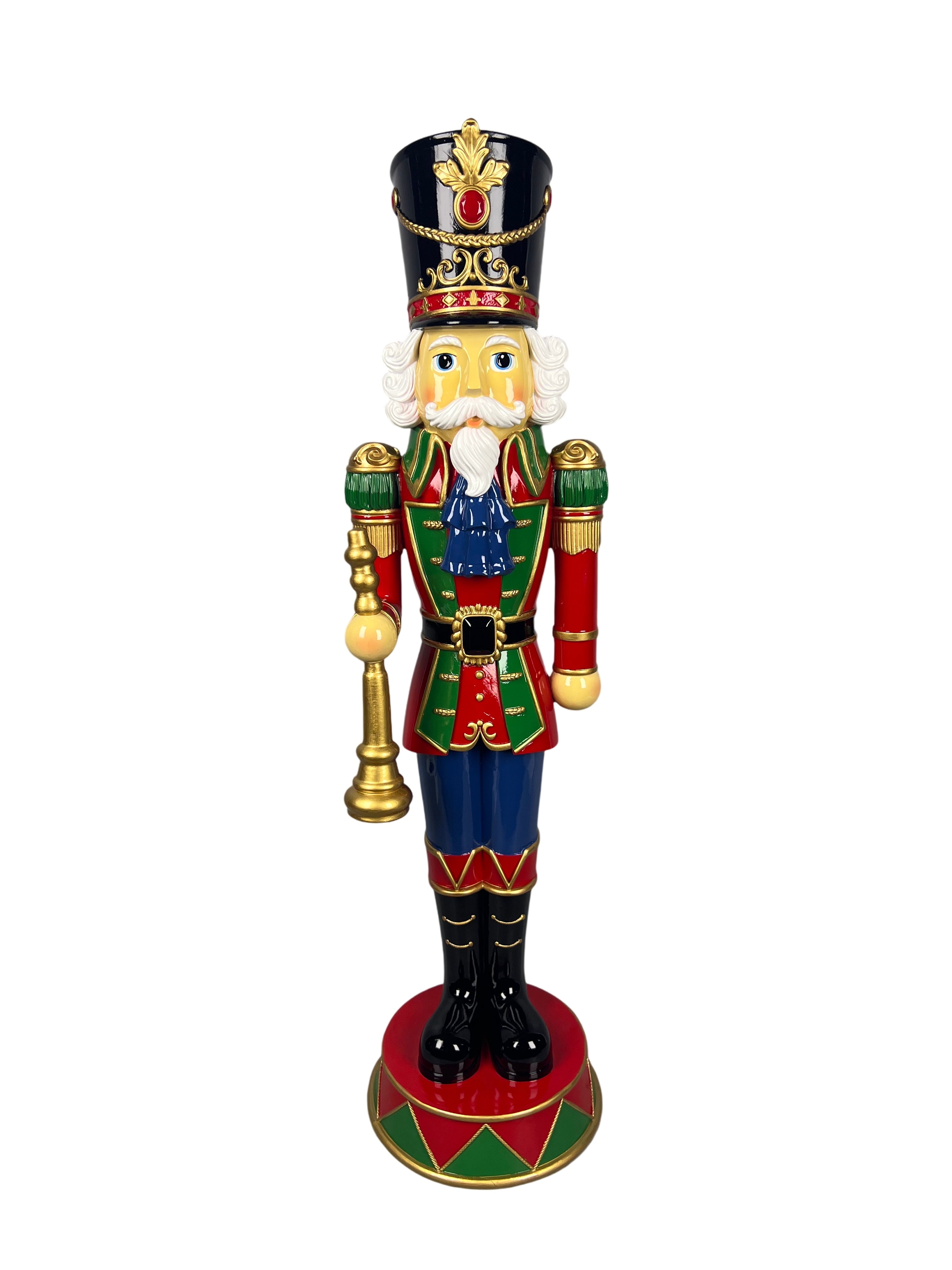 70CM NUTCRACKER IN BLUE PANTS AND BLACK HAT