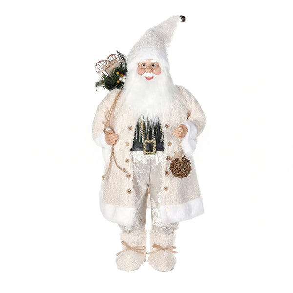 90CM DARK GREEN AND GOLD SANTA
