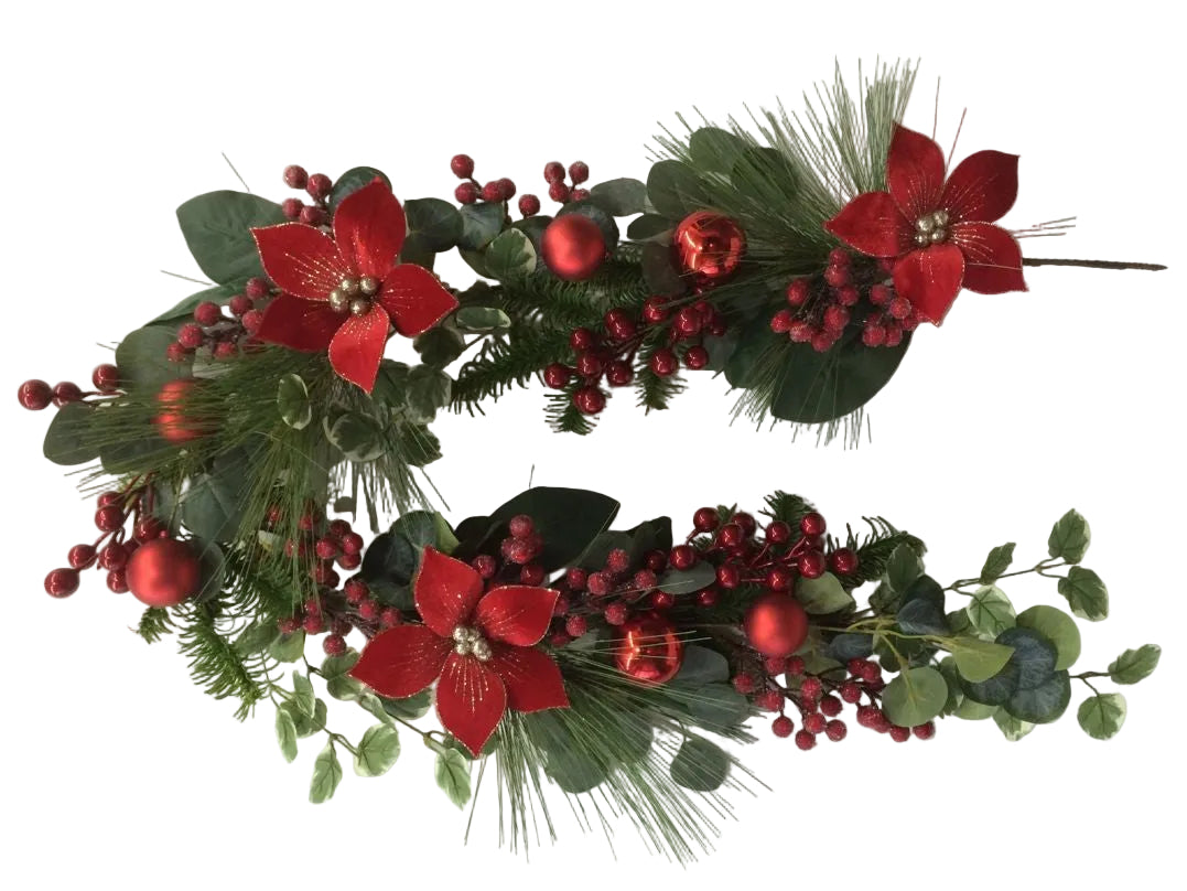 5'RED VELVET POINS GARLAND