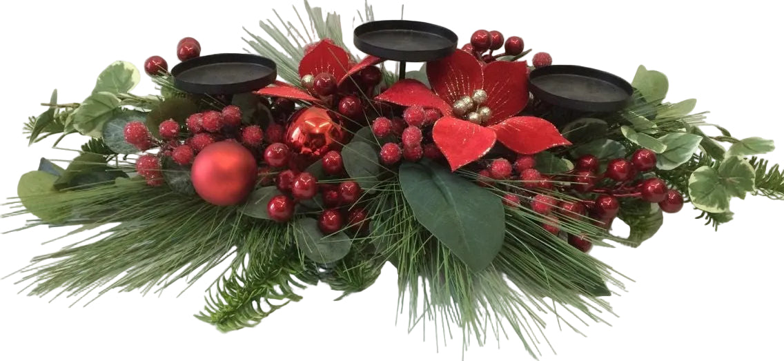 RED VELVET POINS CANDLEHOLDER