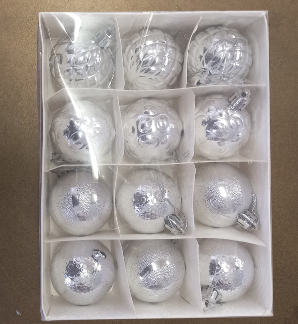 S/12 ASSTD SILVER BALLS