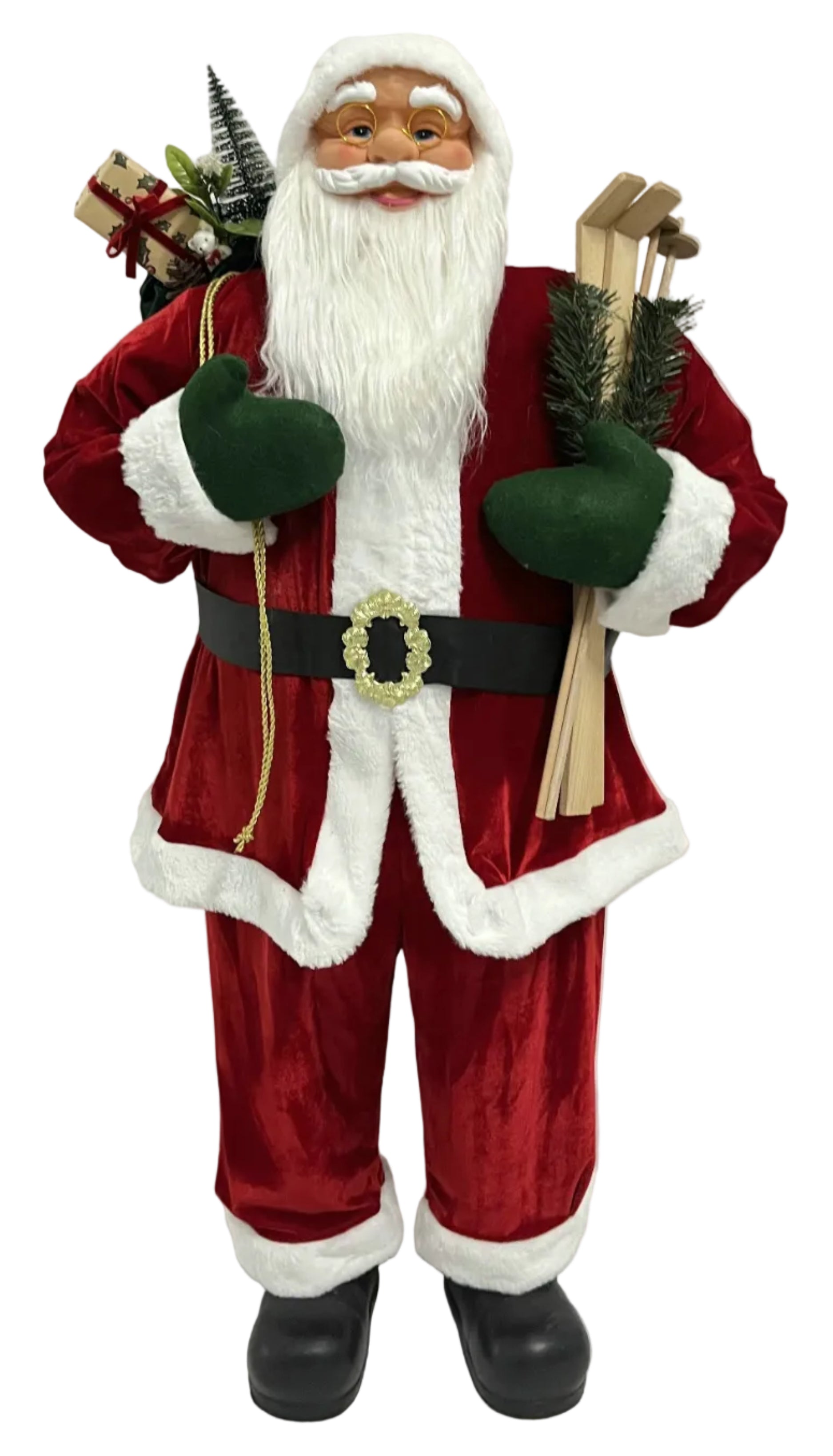 122CM RED SANTA W GIFTBAG