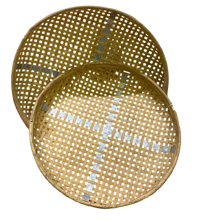 S/2 BAMBOO TRAYS
