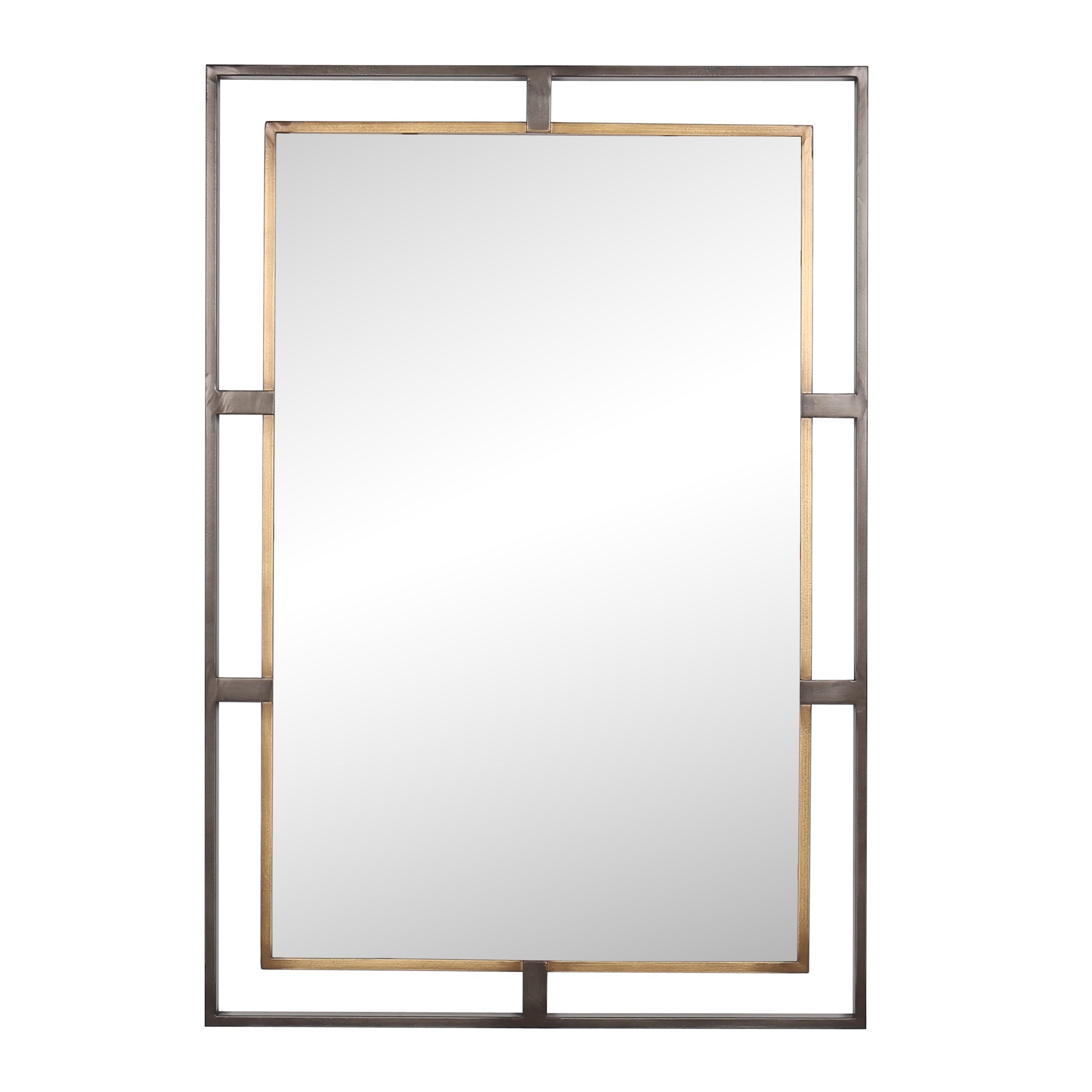 MIRROR W METAL FRAME