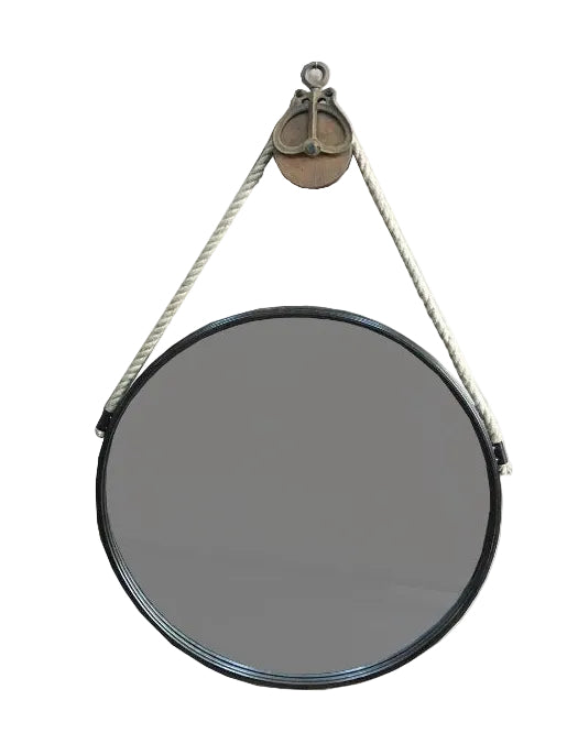 ANTIQUE BROWN HANGING MIRROR