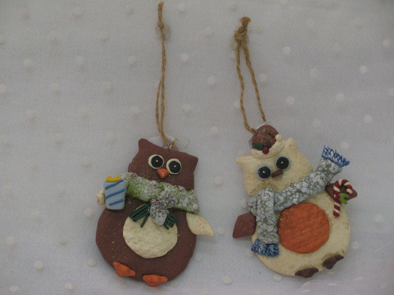 S/2 XMAS OWLS