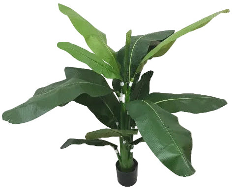 Artificial banana plant with large green leaves 