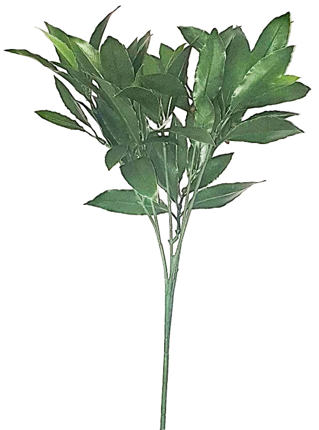 A artificial laural spray plant with green leaves